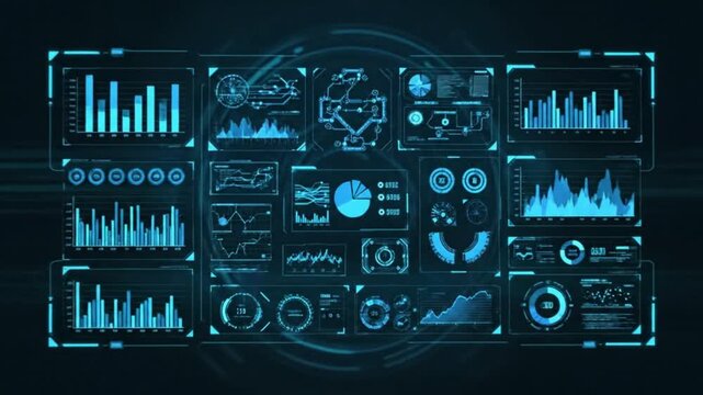Data Visualization Dashboard Interface Technology Digital Analytics Graphs Charts