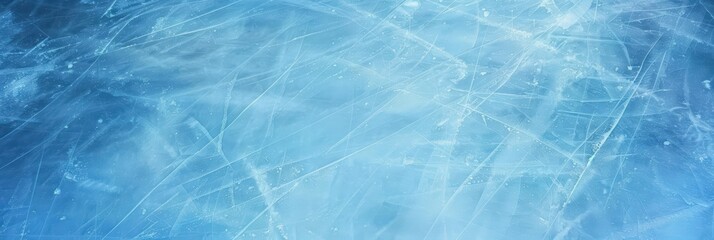 Obraz premium A close-up view of a smooth, icy surface with intricate lines and a blue hue, evoking a cold and serene atmosphere.