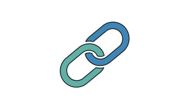 Interlocking Chain Links Symbol.