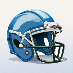 Fototapeta premium American football helmet vector clipart with clean lines and bold color, ideal for team logos, sports branding, and apparel graphics.