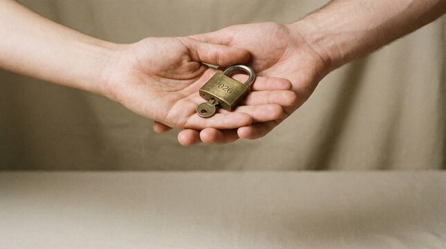 Two hands holding a small green grenade in a cupped palm, symbolizing care or danger, close-up shot - Powered by Adobe