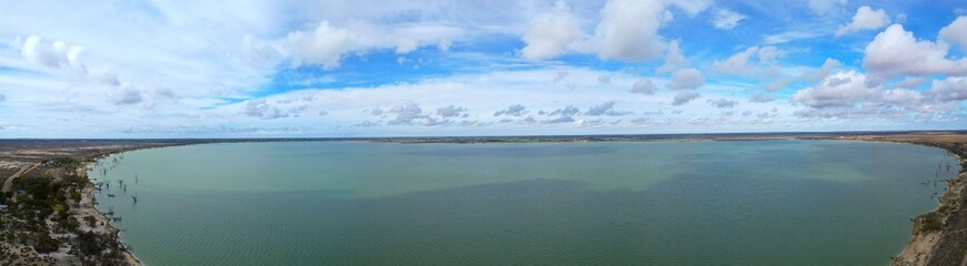 Fototapeta premium Sunset of Lake Bonney in the Riverland region of South Australia