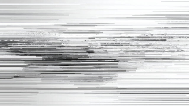 Glitchy distorted digital image with horizontal lines