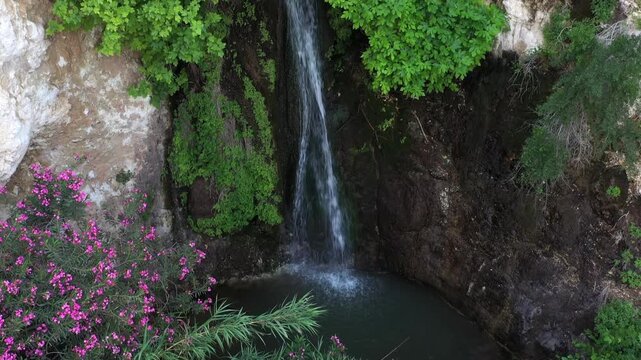 Aerial Tanur Waterfall Near Metula Northern Israel

Drone footage of Tanur waterfall surrounded by lush greenery January 20 2026 Israel
