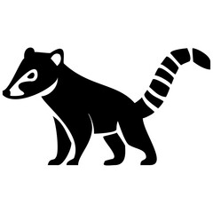 Obraz premium Vector illustration of a lemur standing profile on a white background