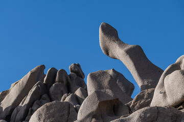 The granite promontory of Capo Testa, near Santa Teresa Gallura, stands out majestically against the often rough waters of the Strait of Bonifacio, Sardinia, Italy © Karl Allen Lugmayer