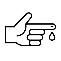 Blood test icon. Blood testing symbol.