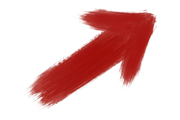 A large red arrow pointing upwards on a black background with a fuzzy texture