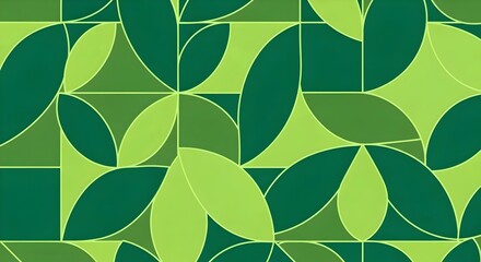 green leaves seamless pattern
