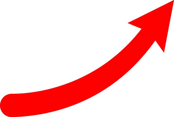 A red arrow pointing upwards on a black background symbolizing growth and progress