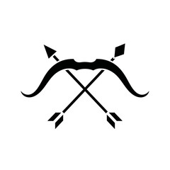 Classic Archery Bow and Arrows Graphic Design