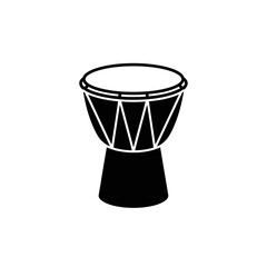 Stylized Djembe Drum Icon with Bold African Rhythmic Essence