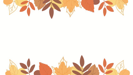 Obraz premium Autumn Leaves Border A Colorful Display of Fall Foliage.