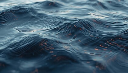 Dark Liquid Waves Closeup, Futuristic Digital Fluid Background Texture