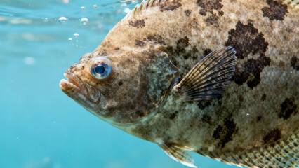 Realistic Illustration of Deep Sea Flounder