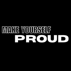 Make Yourself Proud Font, Simple Font and Unique Style, White and Black Color Font, Black Background, Make Yourself Proud Lettering