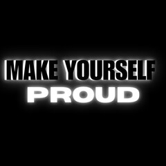 Make Yourself Proud Font, Simple Font and Unique Style, Black and White Color Font, Black Background, Make Yourself Proud Lettering