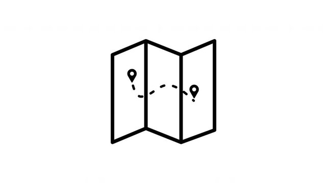 Animated Map Navigation with Location Markers.