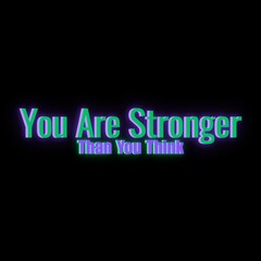 You Are Stronger Than You Think Font, Simple Font and Unique Style, Purple and Green Color Font, Black Background, You Are Stronger Than You Think Lettering