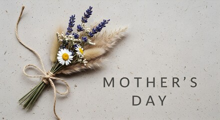 A delicate bouquet for mother's day with lavender and daisies