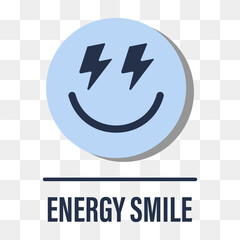 Lighting Bolt Eyes Face Emoji Sticker, Modern Flat Style on Isolated Background
