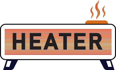 Retro Vaporwave Heater Logo Design