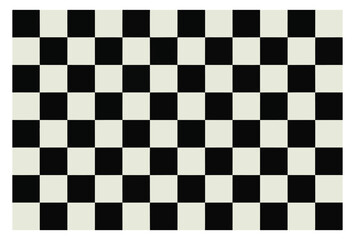 Fototapeta premium Vintage style checkered floor pattern background with subtle texture and geometric black white square tile design