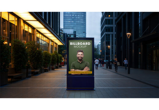 Street Billboard Mockup