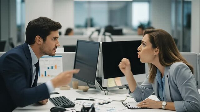 Conflict Resolution Strategies in a Modern Office Environment: Managers Engaging in Dispute During Meeting