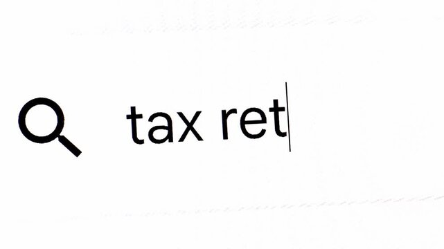 Individual searching for official tax return forms and information online