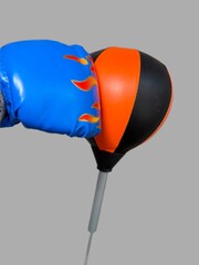 Boxing Kids Floor Punching Bag and Boxing Gloves