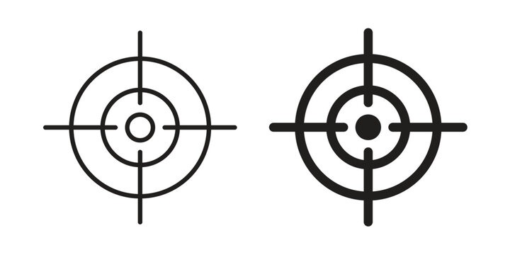 Aim icon suitable vector symbol for graphic design, logo, web site, social media
