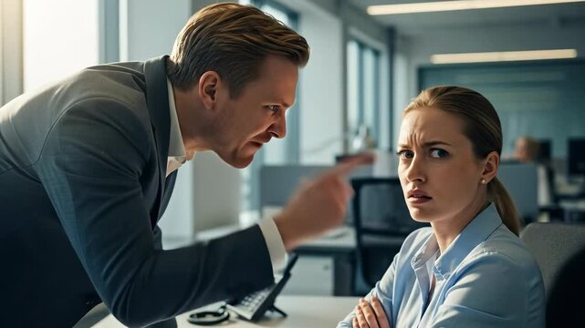 Confrontation in Office: Professional Disagreement between Male Manager and Female Employee