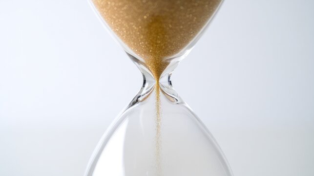 Conceptual hourglass reversed with sand traveling upward, representing innovation and reimagined physical laws. STEM education sheets,designed for biotech and research communication.