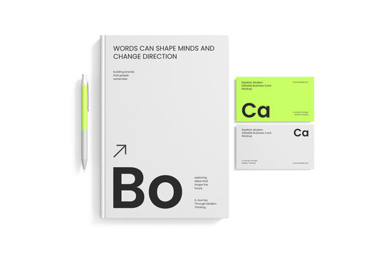 Book Cover and Business Card Mockup