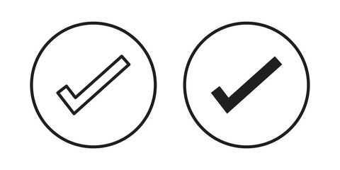 Check mark icon suitable vector symbol for graphic design, logo, web site, social media