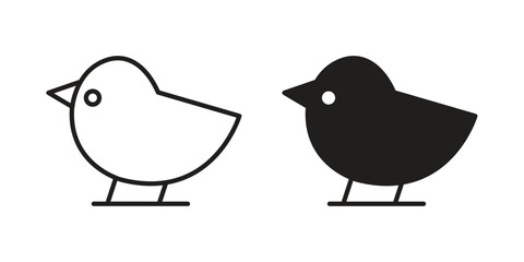 Chick icon suitable vector symbol for graphic design, logo, web site, social media © Martin