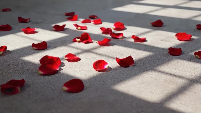Petals Swirling Gently in Slow Circular Motion with Calm Fluid Flow 4K