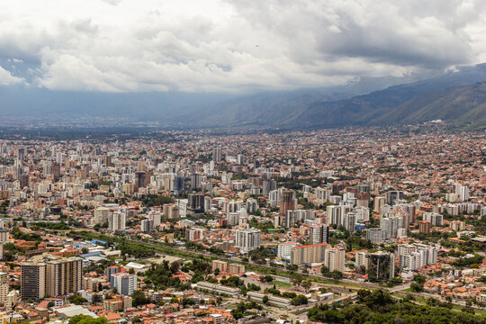 City of Cochabamba from San Pedro Hill viewpoint - Bolivia