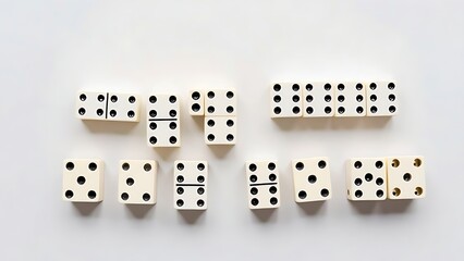 Chain of dominoes with one missing piece, halting the cascade from above.