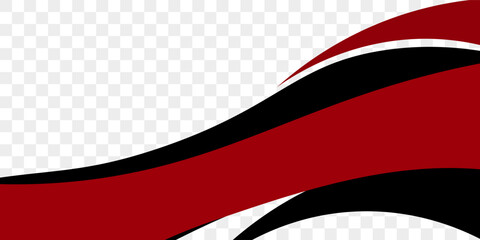 Fototapeta premium Vector black and red line background curve element with white space for text and message design, overlapping layers, vector