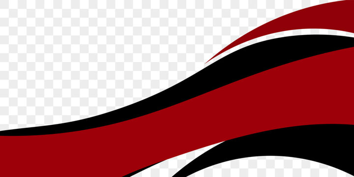 Vector black and red line background curve element with white space for text and message design, overlapping layers, vector