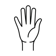 Fototapeta premium hand vector silhouette