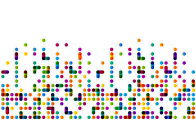 Colorful dot pixel modern edge background