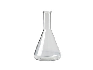 Laboratory Glass Flask Isolated on White Background
