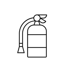 Fire Extinguisher Vector Icon Illustration On Isolated Background.