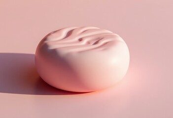 Soap with a velvety matte effect, soft shadows, premium aesthetics
