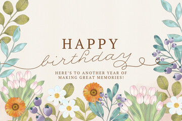 Spring set of cards with drawn cute meadow flowers. Floral botanical art templates for holiday card, poster, invitation, cover