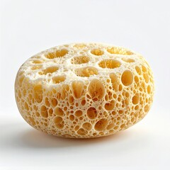Porous Natural Sea Sponge Isolated on White Background with Soft Studio Lighting