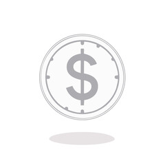 Obraz premium Coin with dollar sign and clock face illustration symbolizing time is money concept